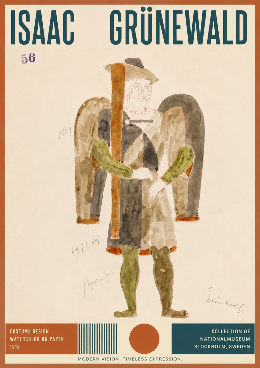 Isaac Grünewald Costume Design IV No5 - Juliste