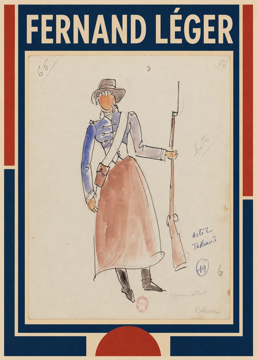 Fernand Léger Jeune Soldat No1 - Juliste
