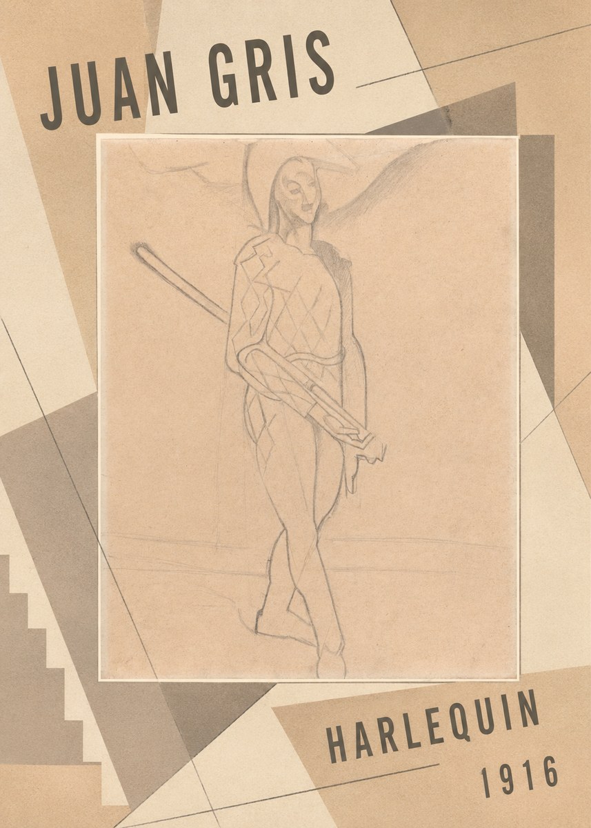 Juan Gris Harlequin No2 - Juliste