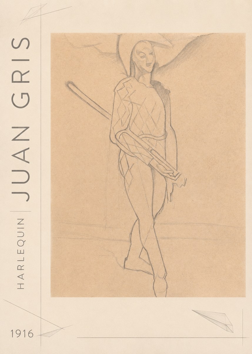 Juan Gris Harlequin No3 - Juliste