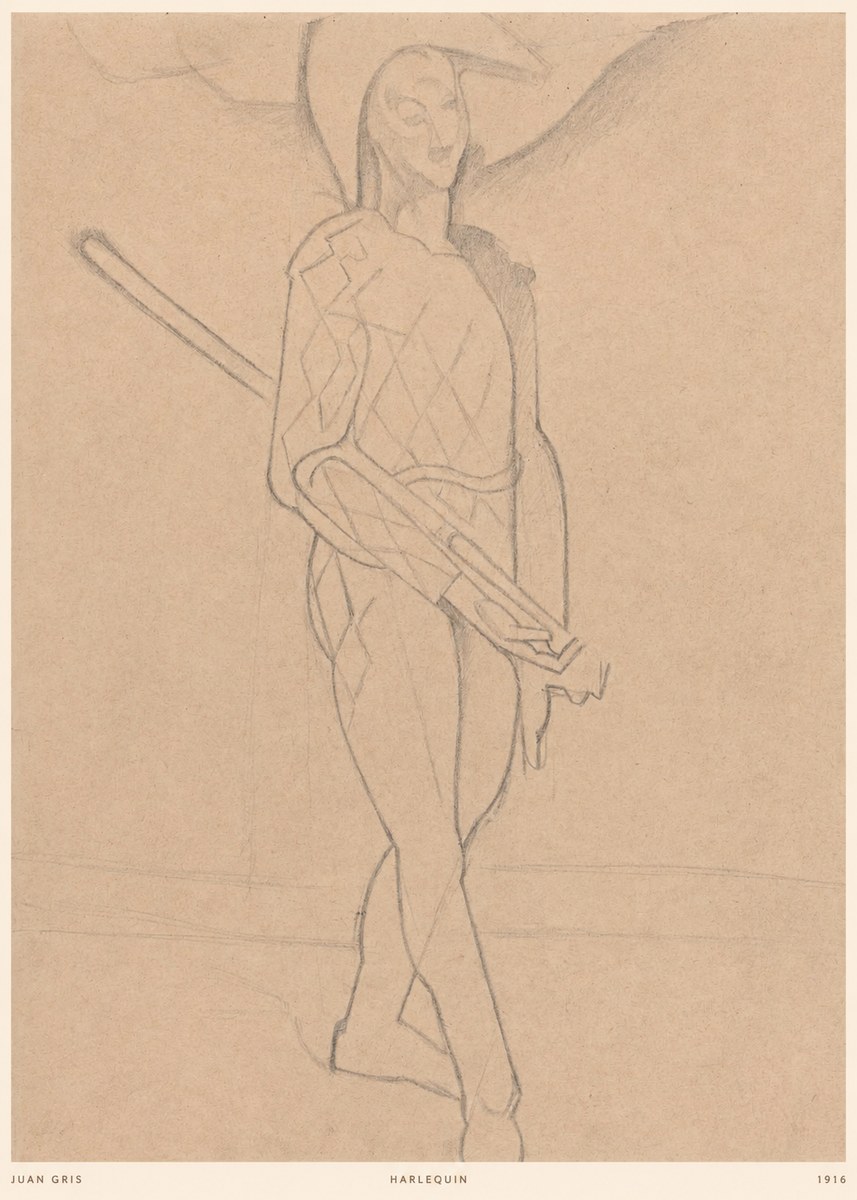 Juan Gris Harlequin No6 - Juliste