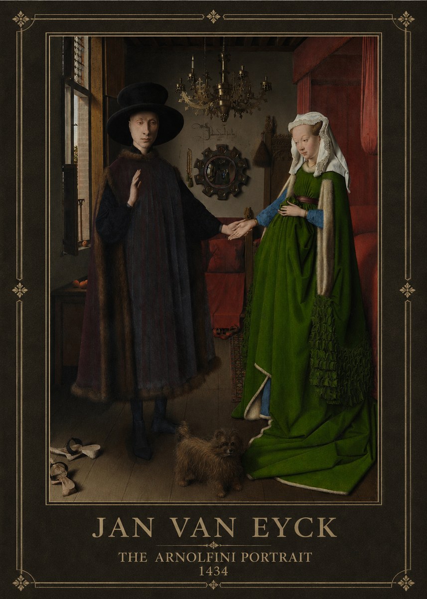 Jan van Eyck The Arnolfini Portrait III No1 - Juliste