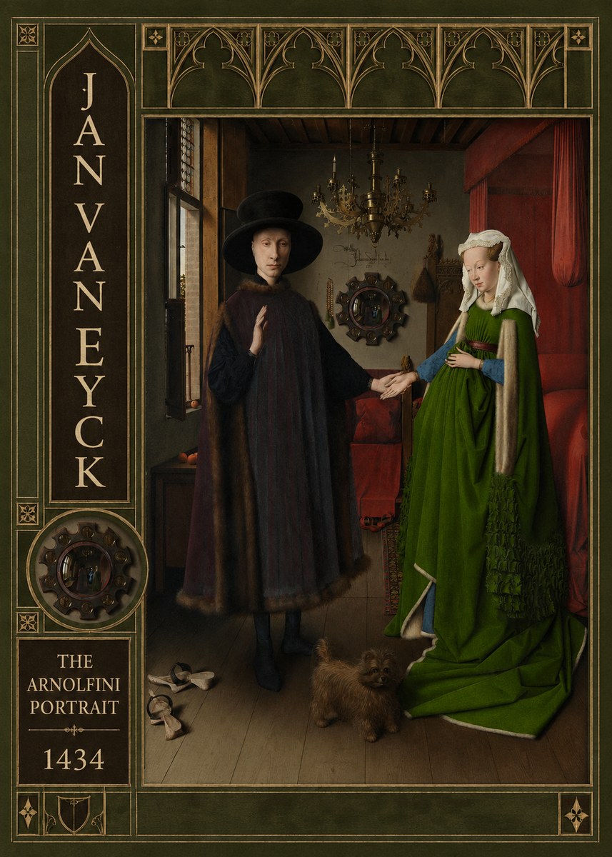 Jan van Eyck The Arnolfini Portrait III No3 - Juliste