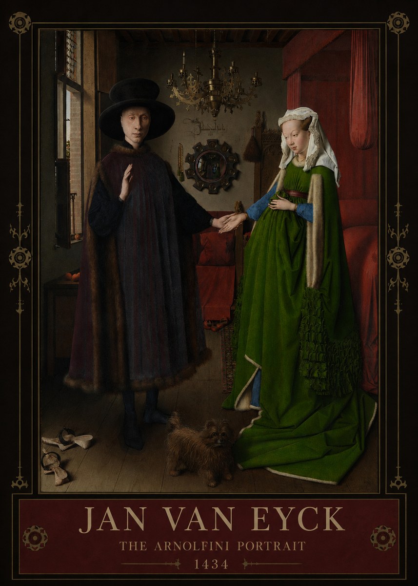 Jan van Eyck The Arnolfini Portrait III No5 - Juliste