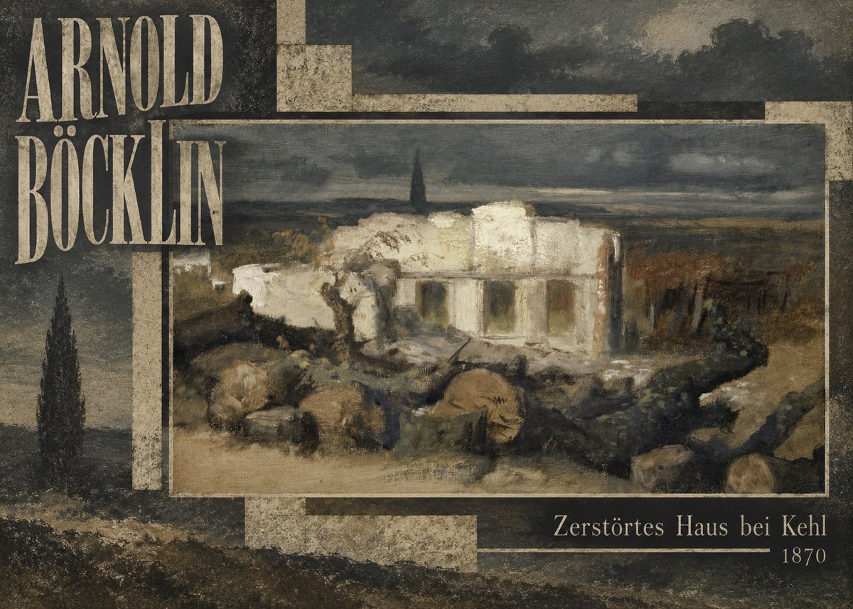 Arnold Böcklin Zerstörtes Haus Bei Kehl No5 - Juliste