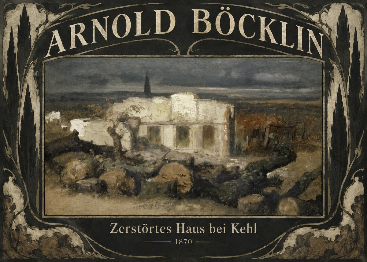 Arnold Böcklin Zerstörtes Haus Bei Kehl No6 - Juliste