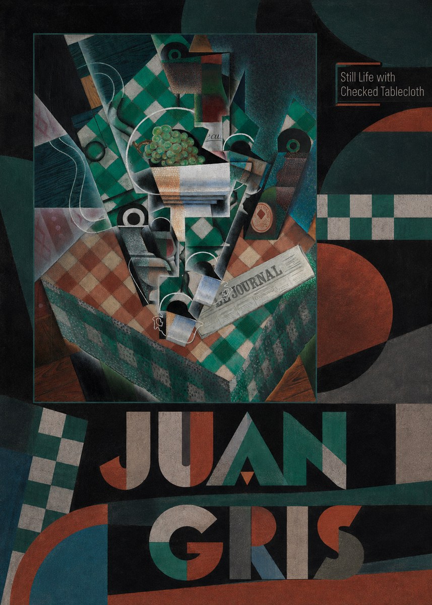 Juan Gris Still Life with Checked Tablecloth No5 - Juliste