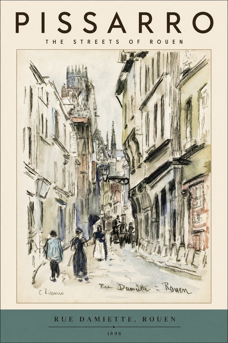 Pissarro Rue Damiette, Rouen No2 - Juliste