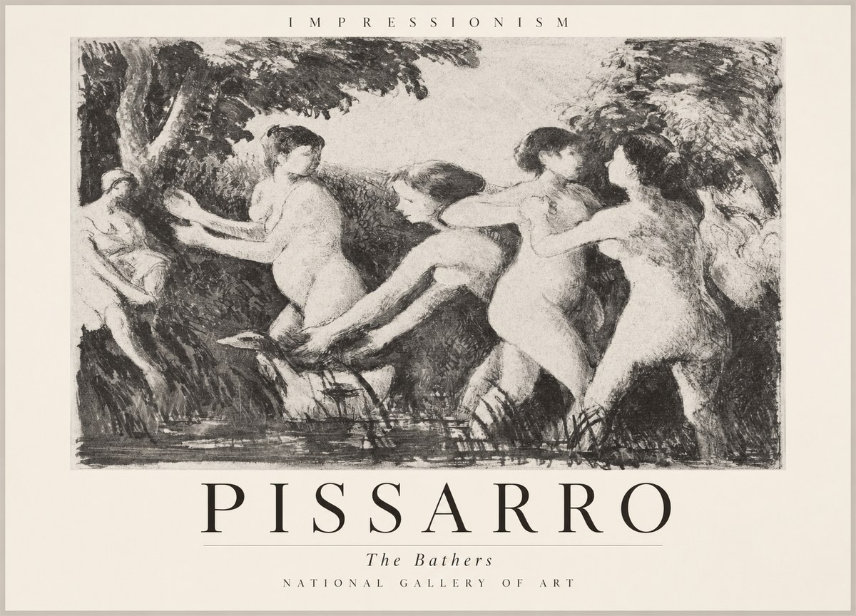 Pissarro The Bathers No2 - Juliste