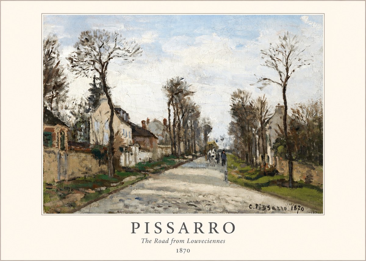 Pissarro The Road from Louveciennes I No1 - Juliste