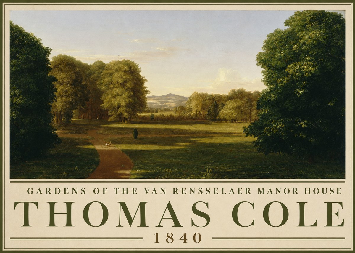 Thomas Cole Gardens of the Van Rensselaer Manor House No4 - Juliste