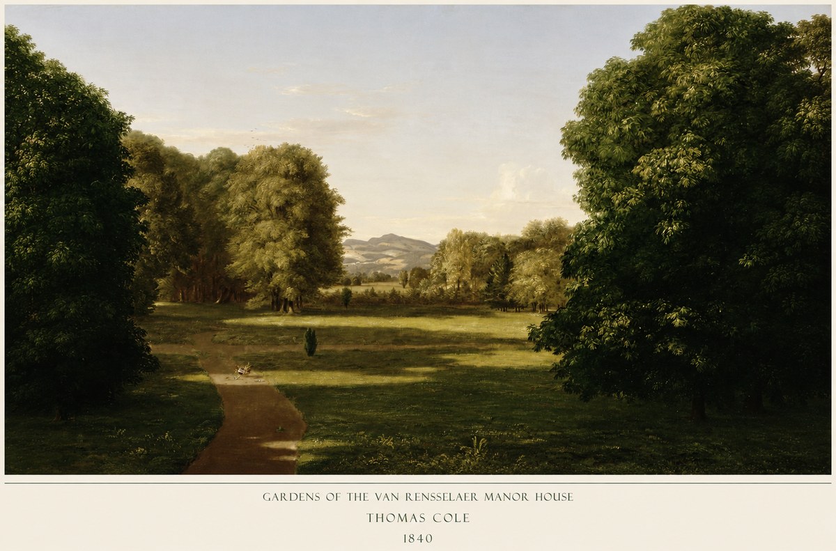 Thomas Cole Gardens of the Van Rensselaer Manor House No5 - Juliste