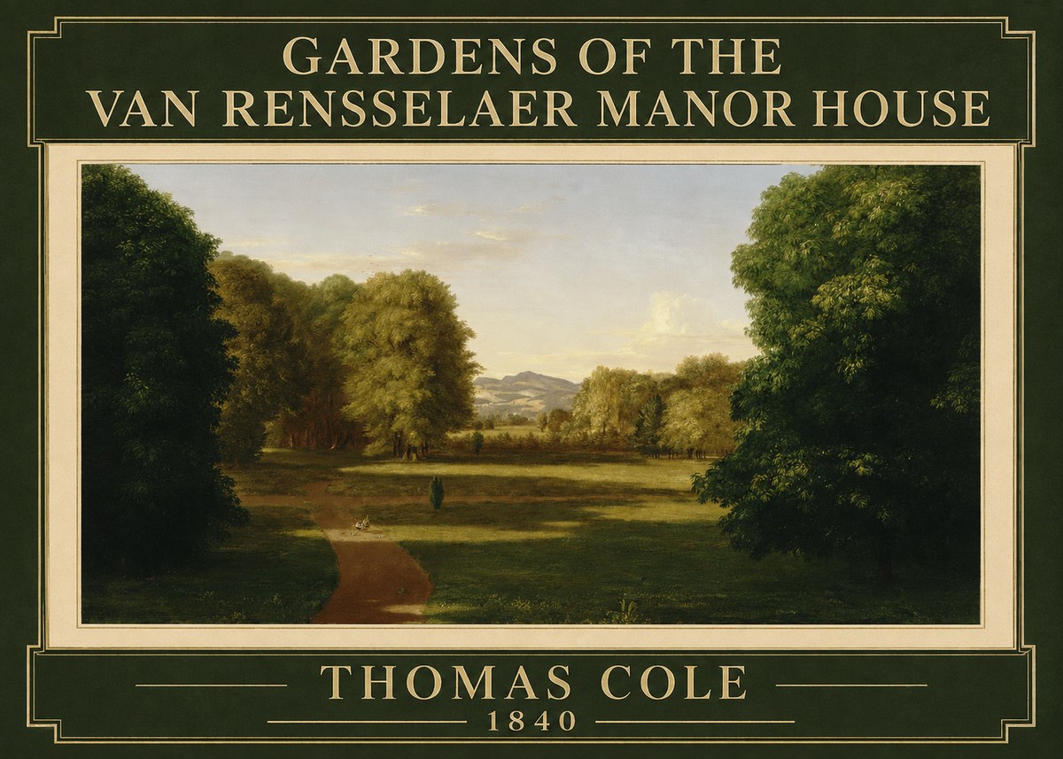 Thomas Cole Gardens of the Van Rensselaer Manor House No6 - Juliste