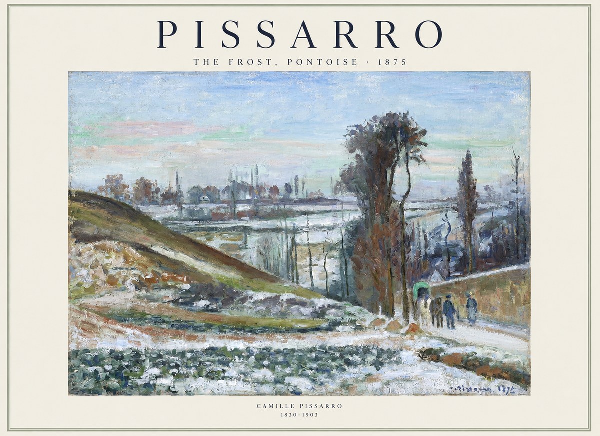 Pissarro The Frost, Pontoise No1 - Juliste