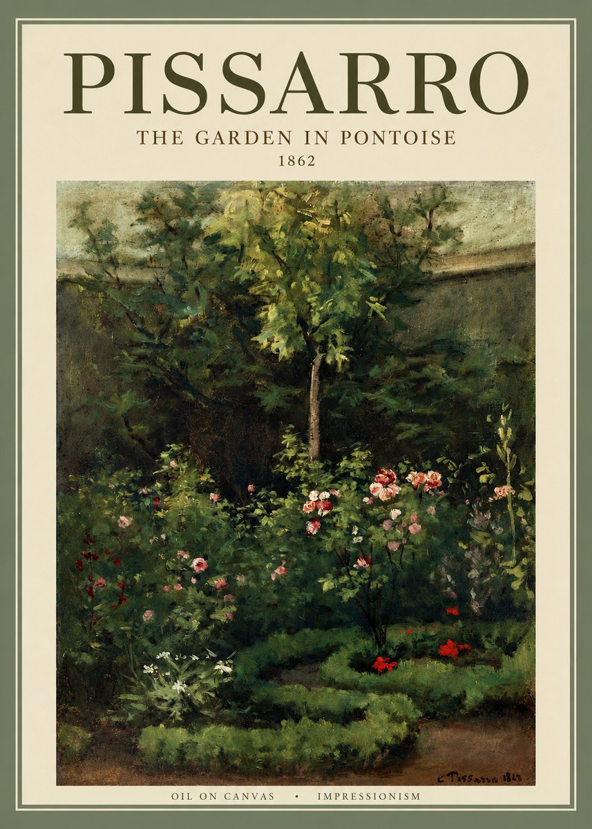 Pissarro The Garden in Pontoise No2 - Juliste