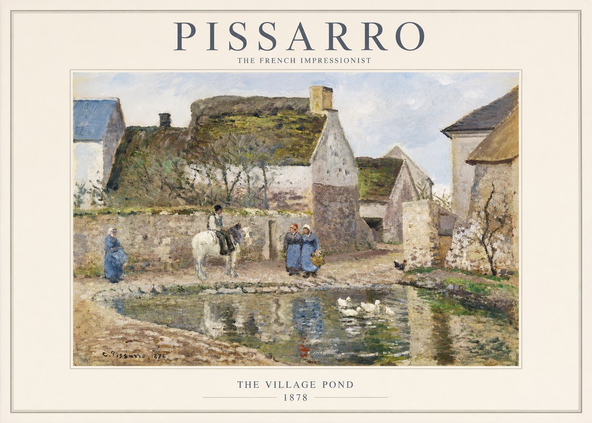 Pissarro The Village Pond No1 - Juliste