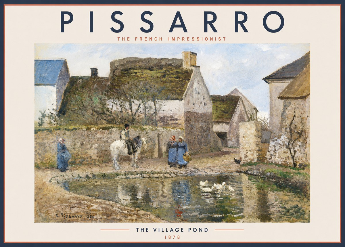 Pissarro The Village Pond No2 - Juliste