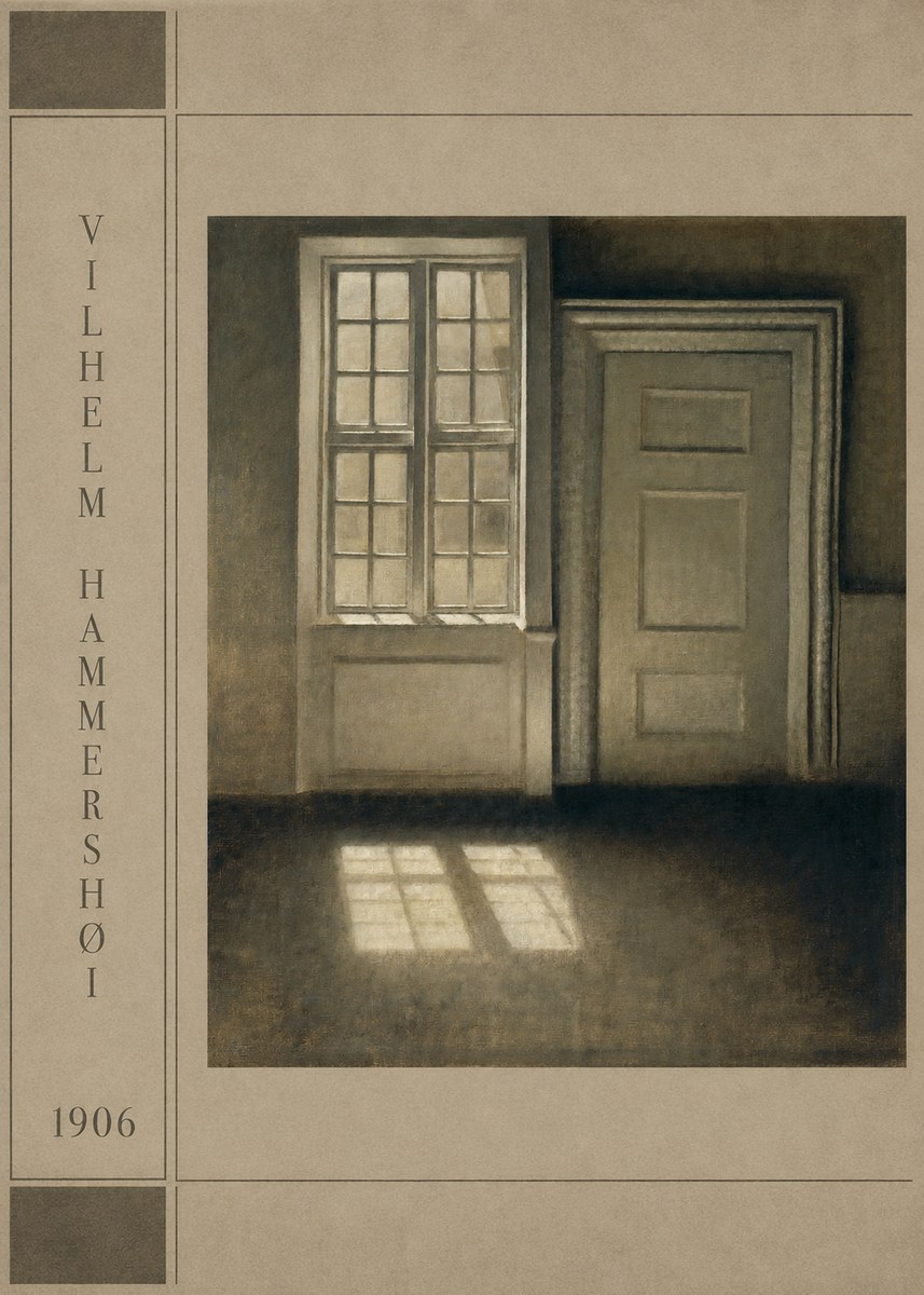 Vilhelm Hammershøi Interior. Sunlight on the Floor No2 - Juliste