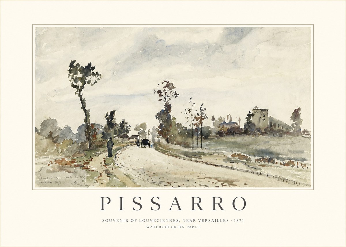 Pissarro Souvenir of Louveciennes, Near Versailles - 1871 No1 - Juliste