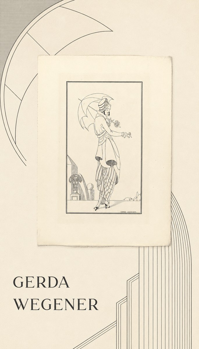 Gerda Wegener Elegant Figure with Parasol No5 - Juliste