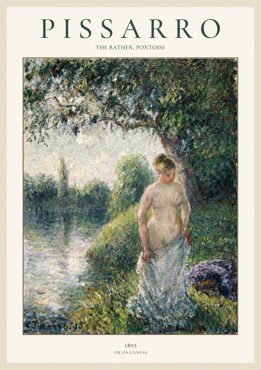 Pissarro The Bather, Pontoise No1 - Juliste
