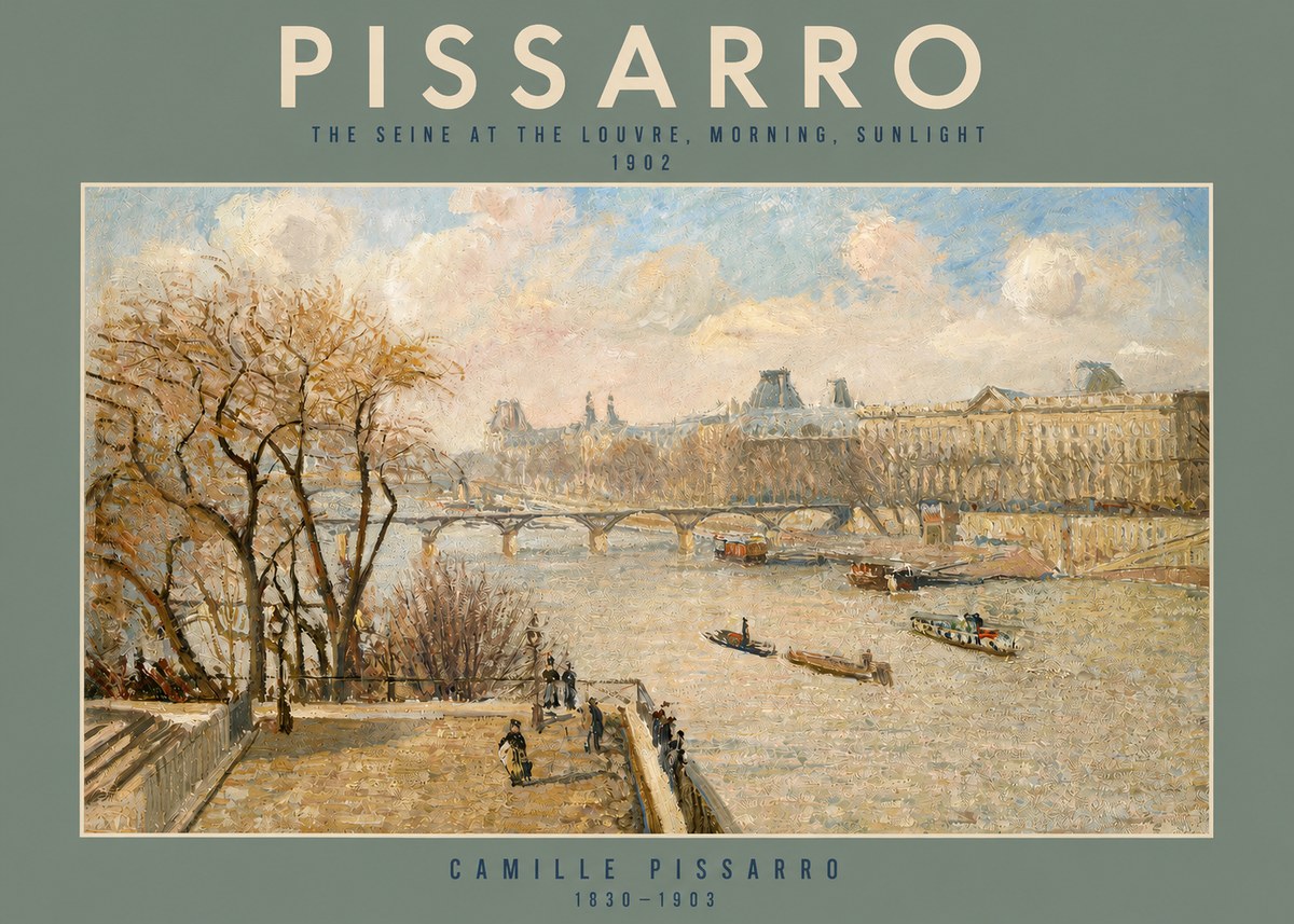 Pissarro The Seine and the Louvre, Morning No2 - Juliste