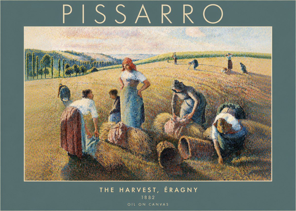 Pissarro The Harvest, Éragny No2 - Juliste