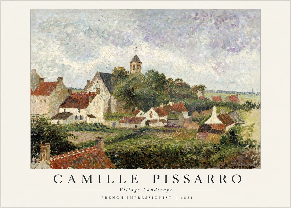 Pissarro French Village Landscape No2 - Juliste