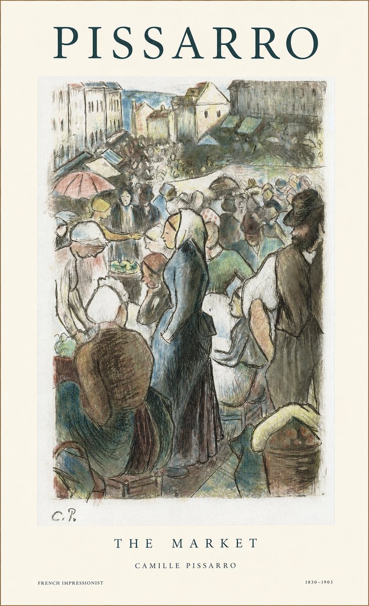 Pissarro The Market I No1 - Juliste