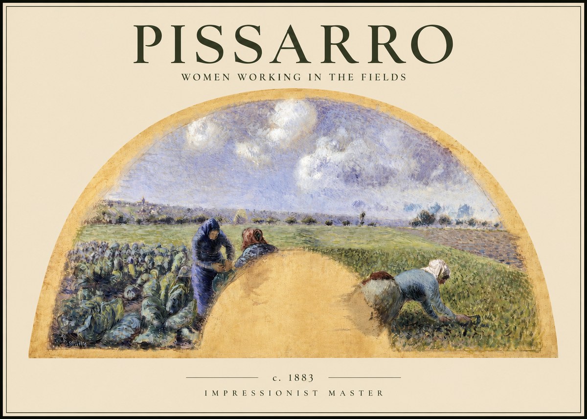 Pissarro Women Working in the Fields No2 - Juliste