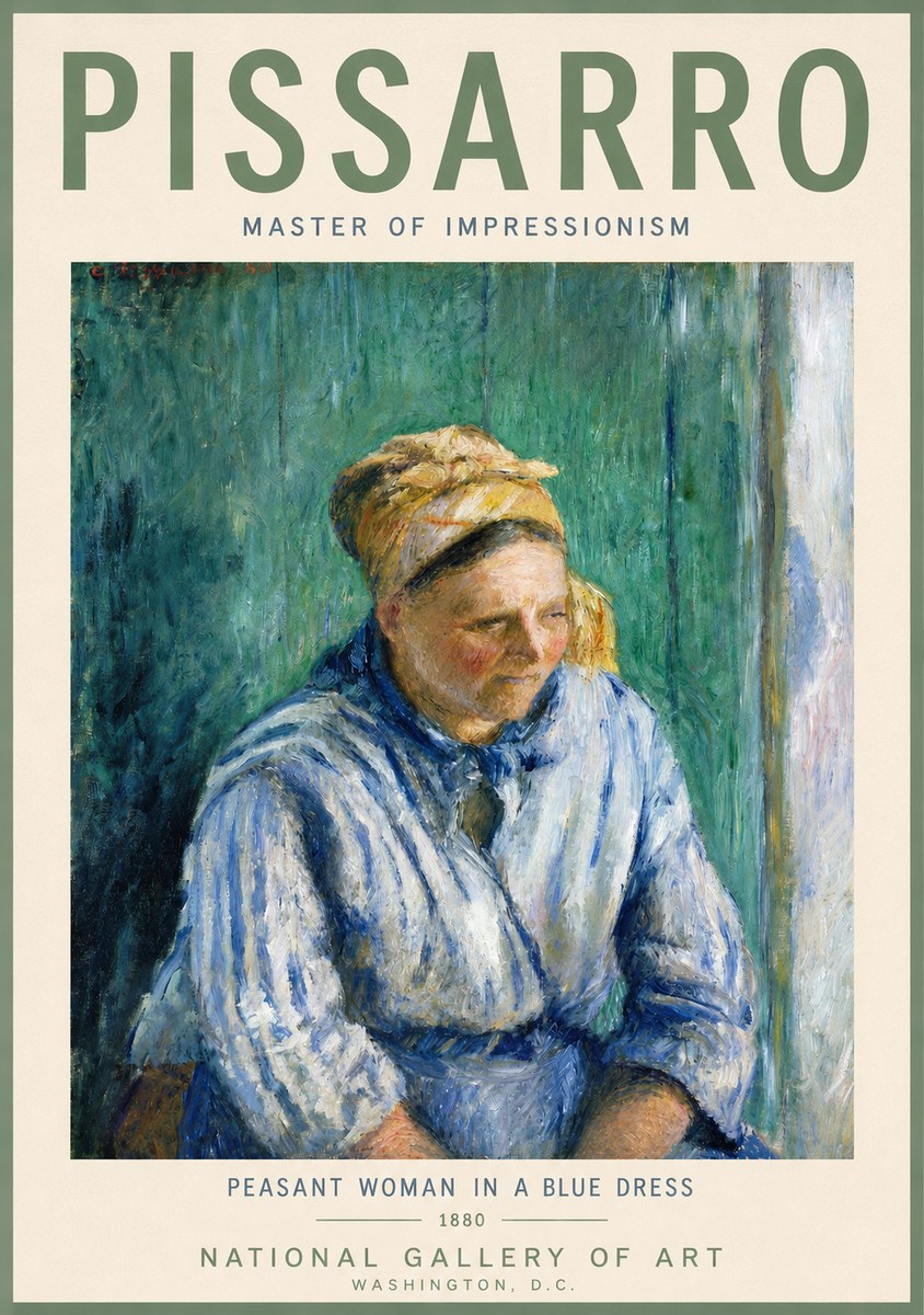 Pissarro Peasant Woman Seated No2 - Juliste