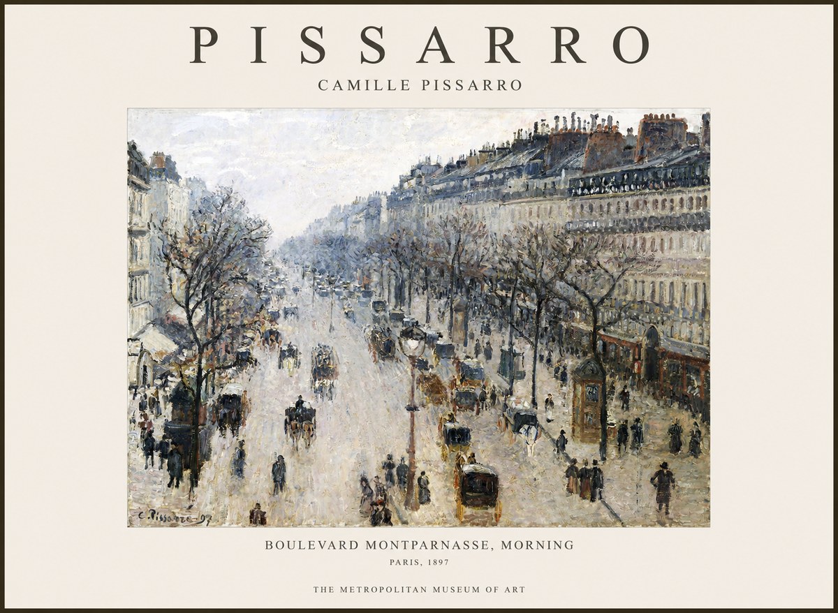 Pissarro Boulevard Montparnasse, Morning No1 - Juliste