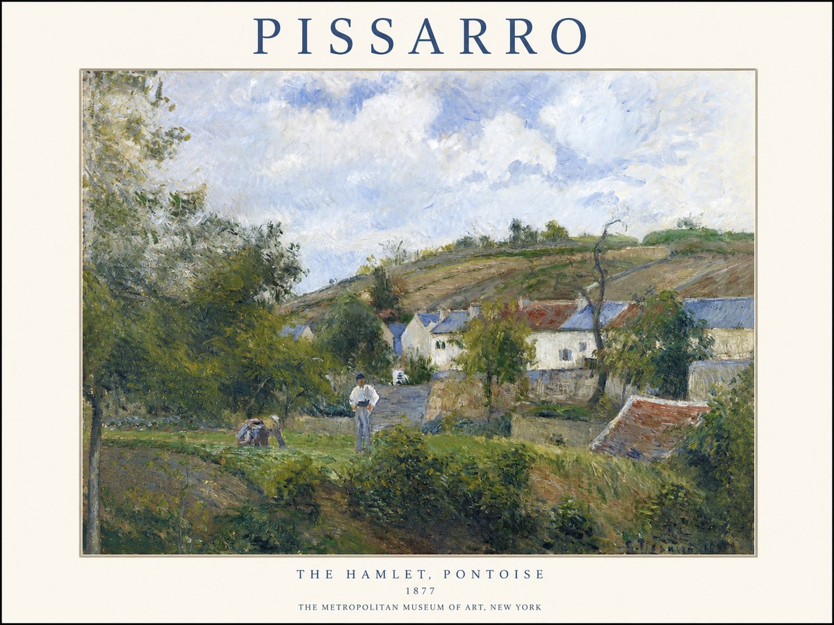 Pissarro The Hamlet, Pontoise No1 - Juliste