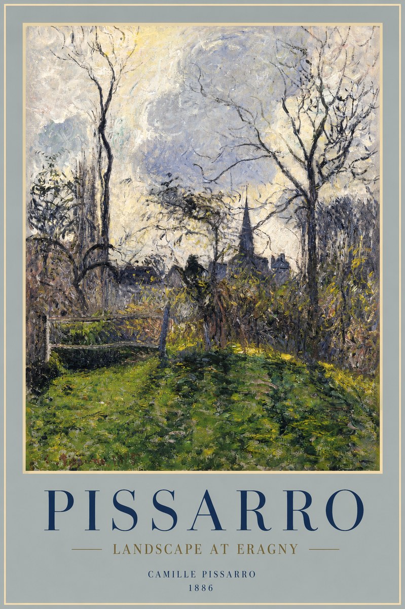 Pissarro Landscape at Eragny No2 - Juliste