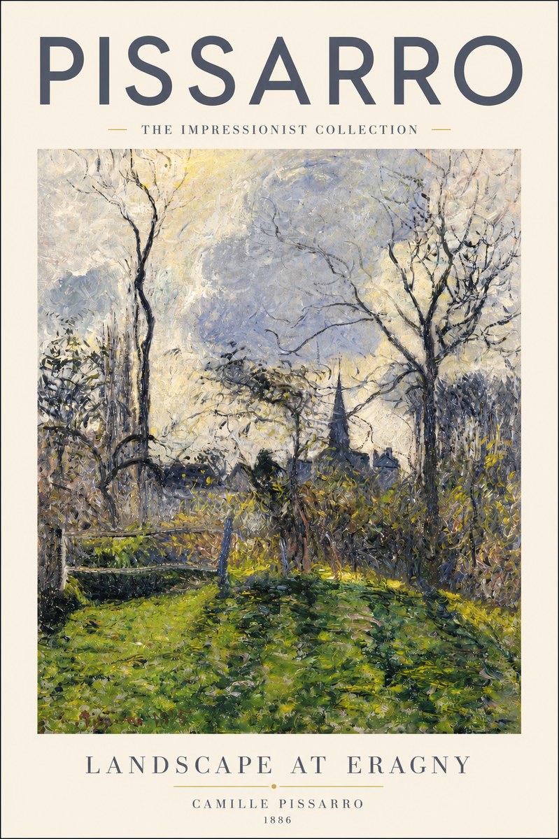 Pissarro Landscape at Eragny No3 - Juliste