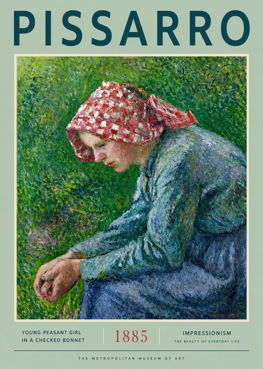 Pissarro Young Peasant Girl No2 - Juliste