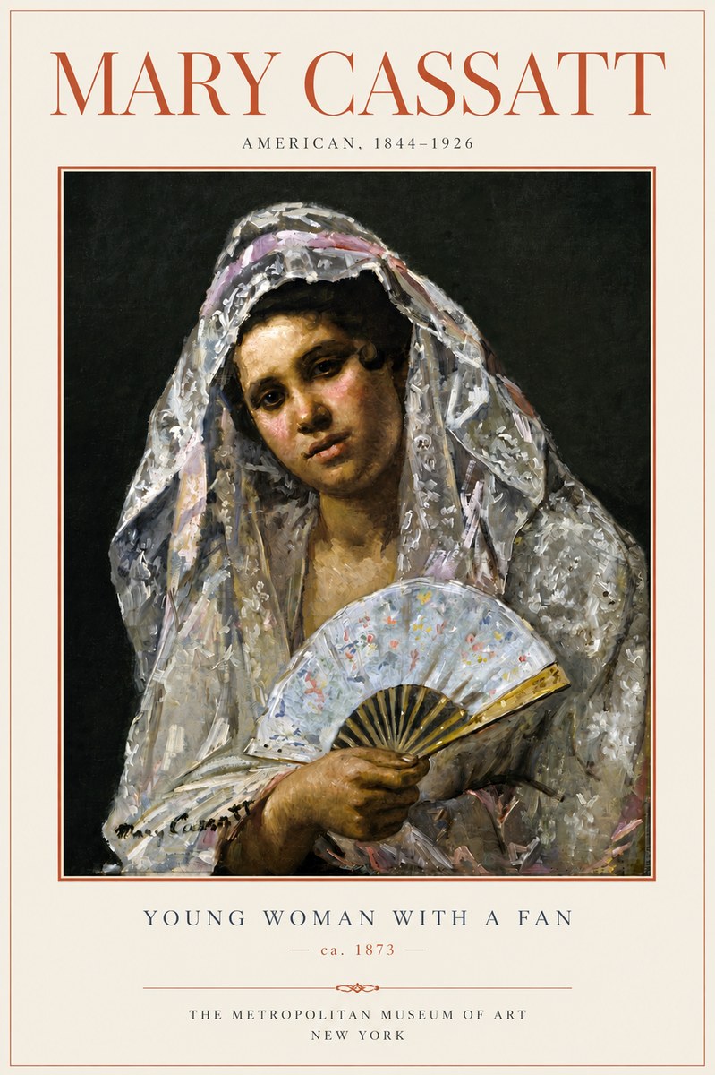 Mary Cassatt Young Woman with a Fan II No4 - Juliste