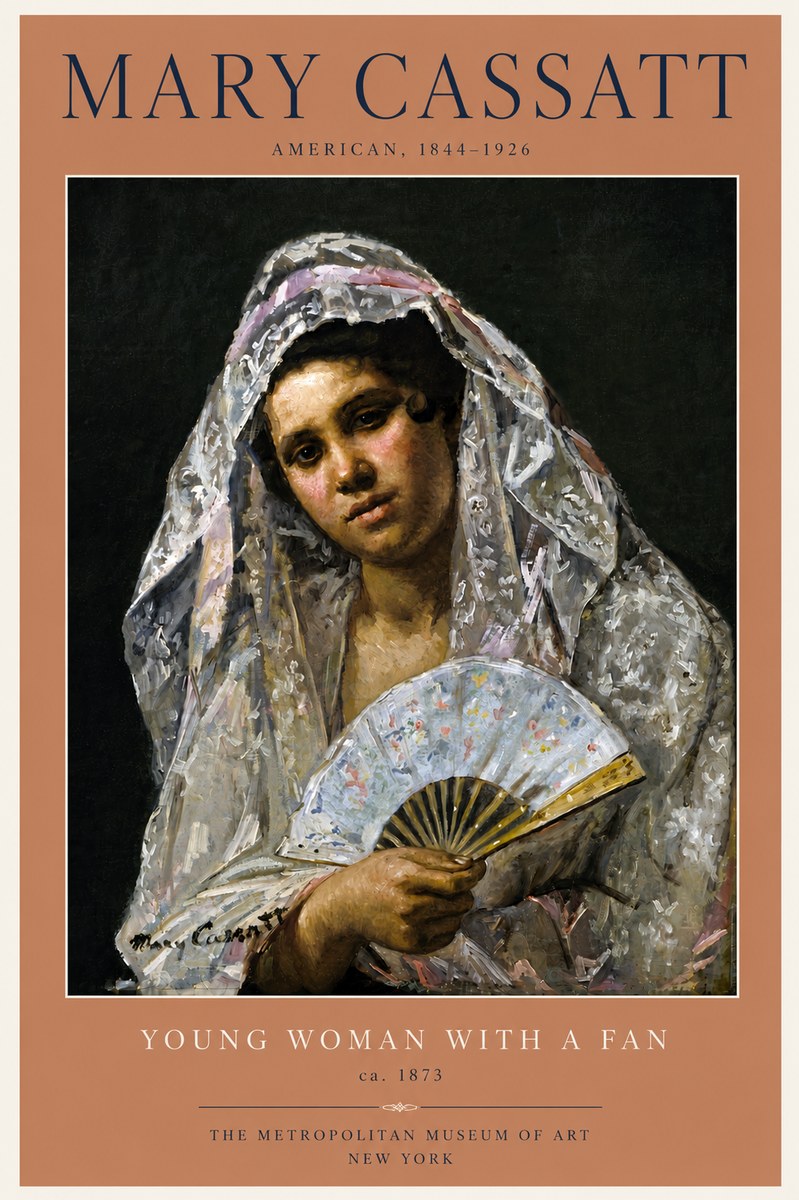 Mary Cassatt Young Woman with a Fan II No6 - Juliste