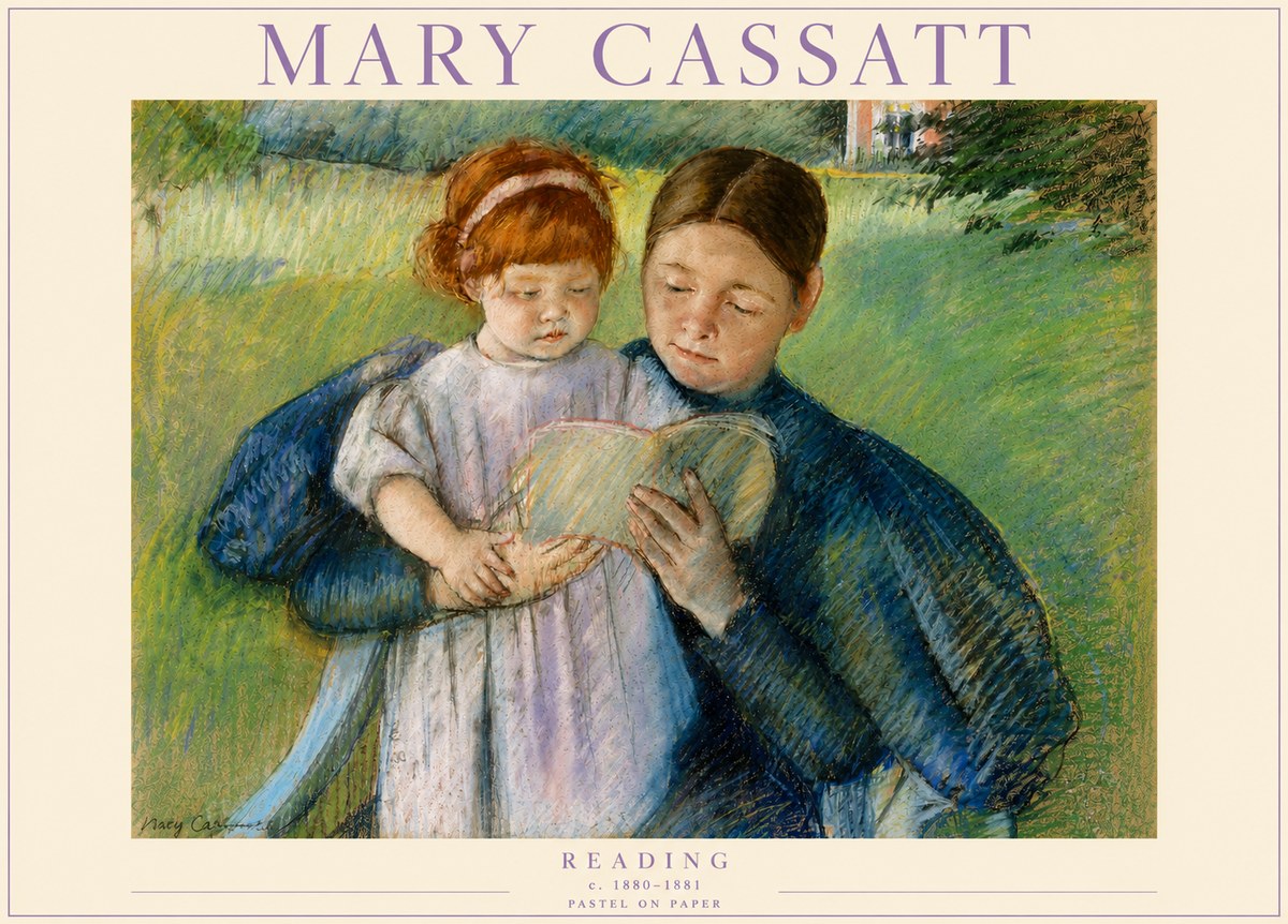 Mary Cassatt Reading No3 - Juliste