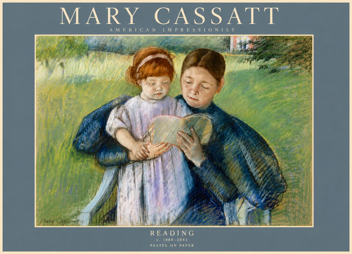 Mary Cassatt Reading No4 - Juliste