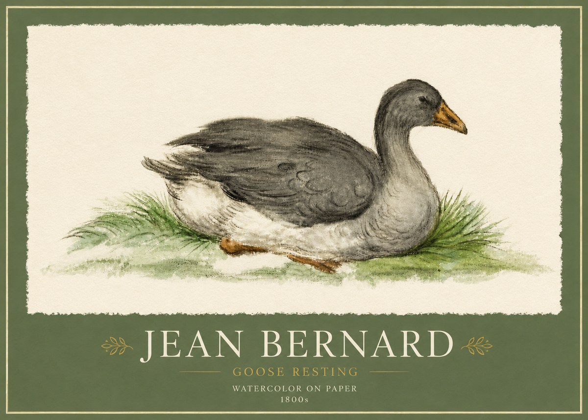 Jean Bernard Goose Resting No3 - Juliste