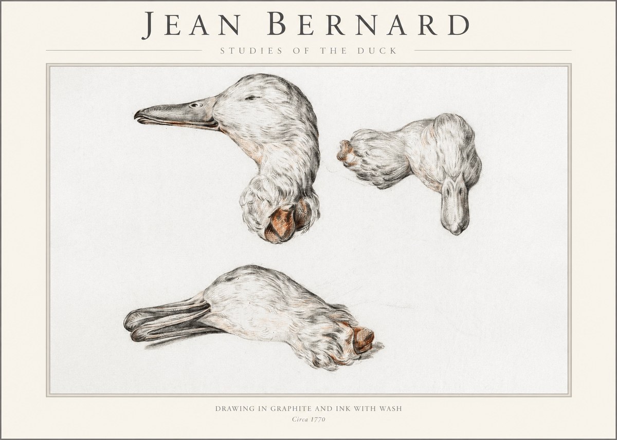 Jean Bernard Studies of the Duck No1 - Juliste