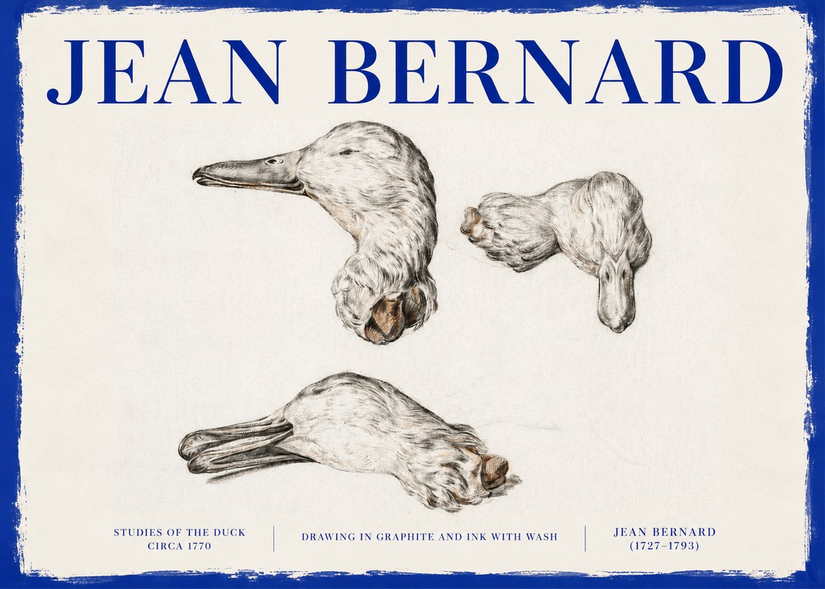 Jean Bernard Studies of the Duck No3 - Juliste