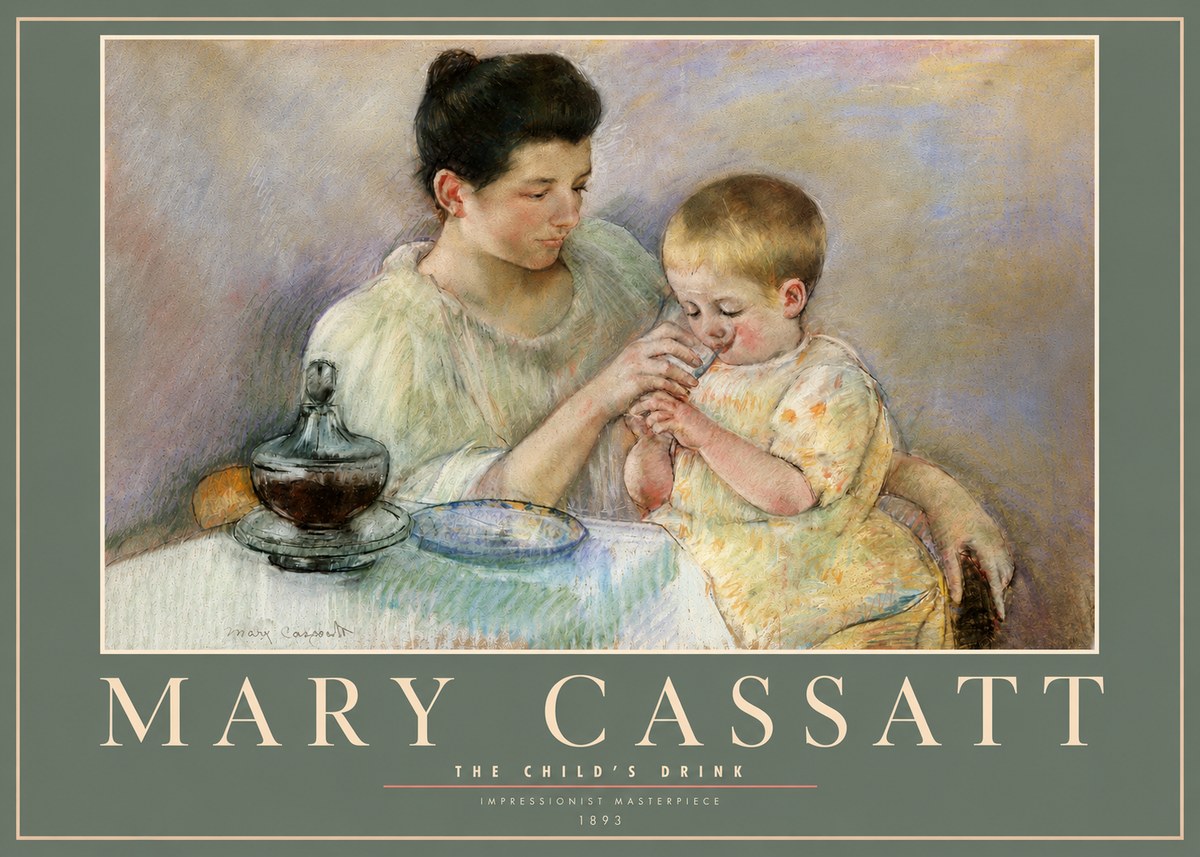 Mary Cassatt The Child's Drink No3 - Juliste