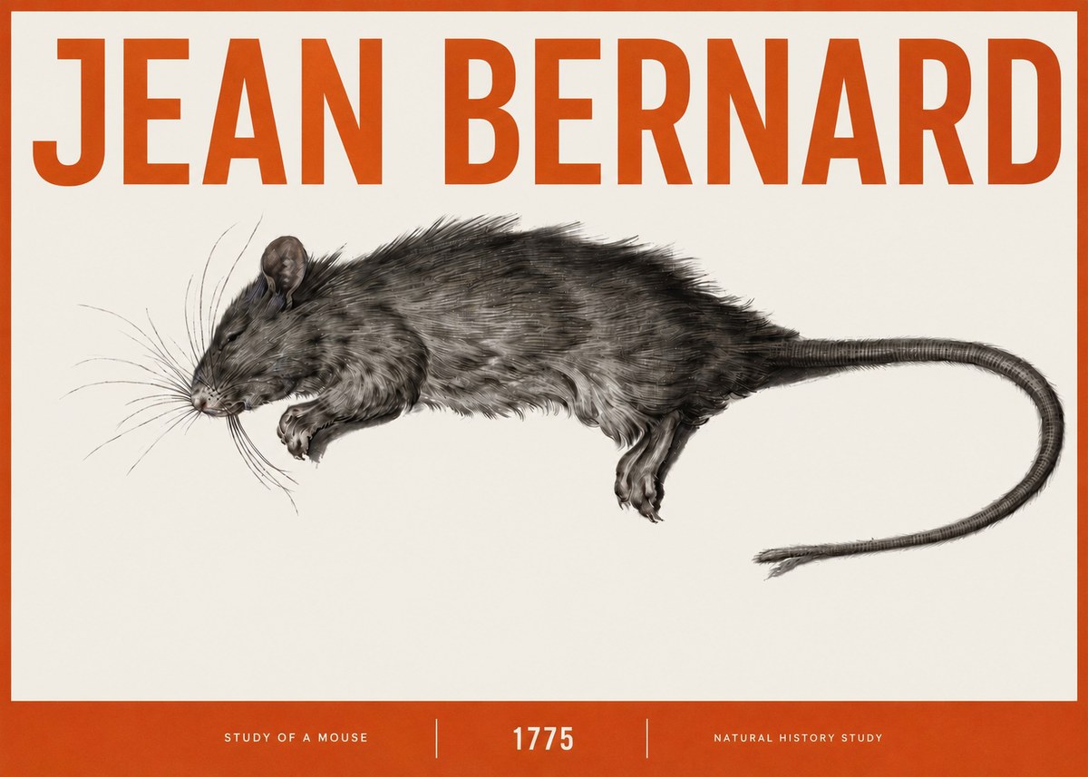 Jean Bernard Study of a Mouse II No3 - Juliste