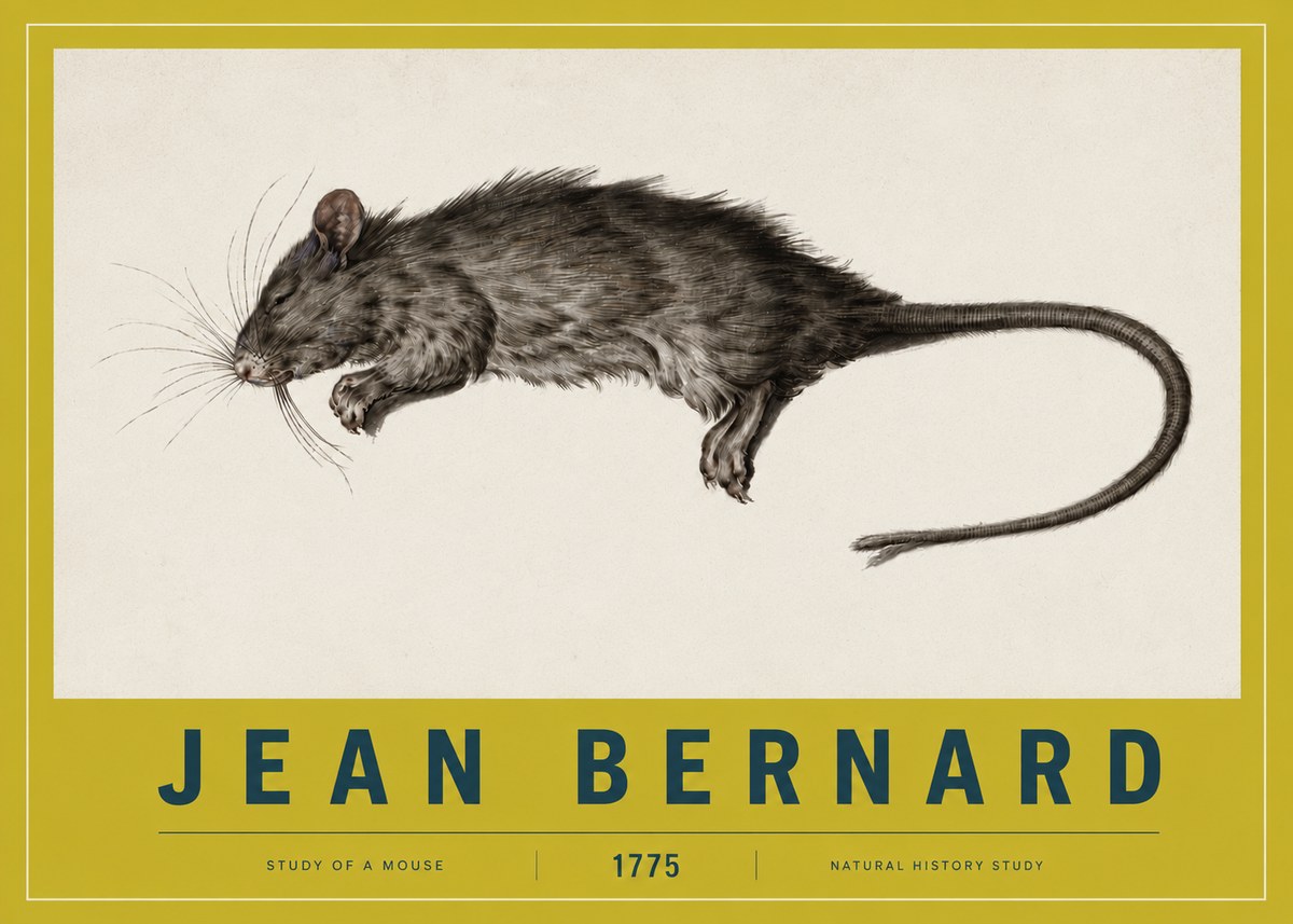 Jean Bernard Study of a Mouse II No4 - Juliste