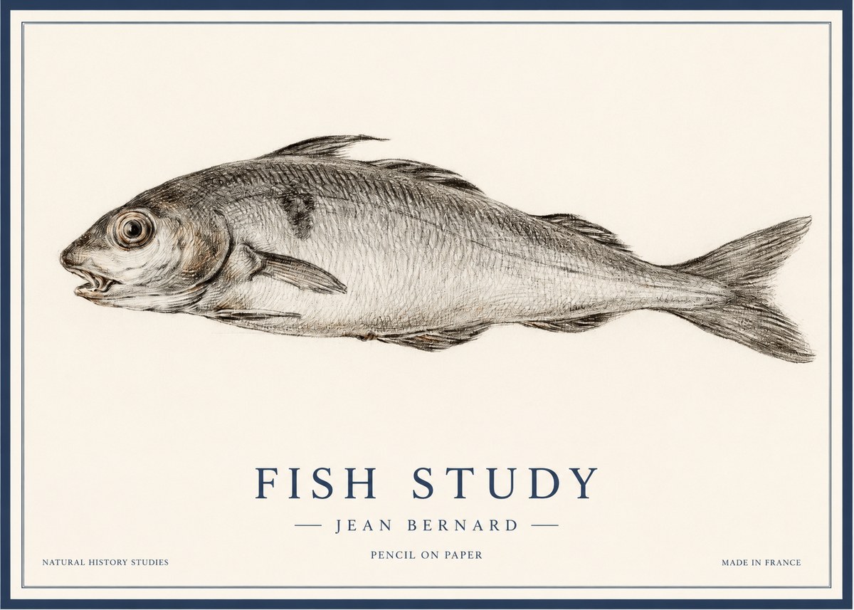 Jean Bernard Fish Study III No1 - Juliste