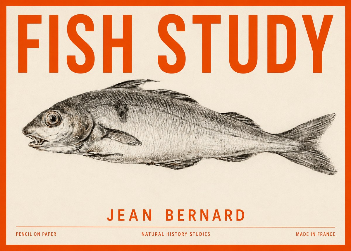 Jean Bernard Fish Study III No2 - Juliste