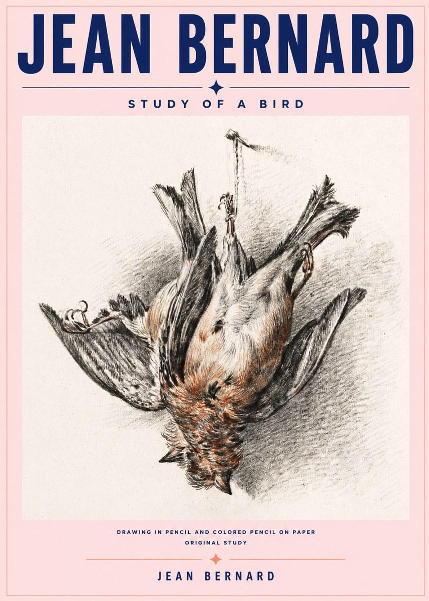 Jean Bernard Study of a Bird IV No6 - Juliste