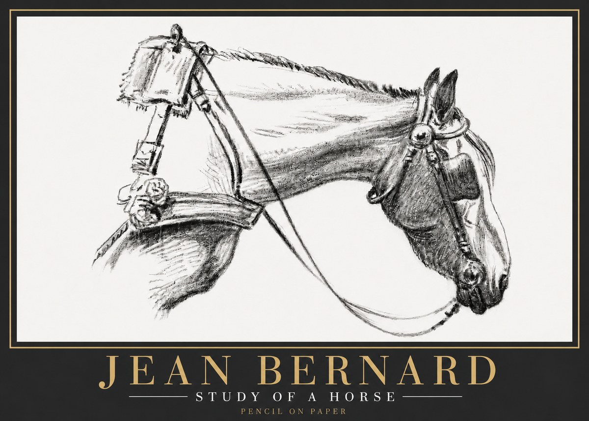 Jean Bernard Study of a Horse XVIII No6 - Juliste